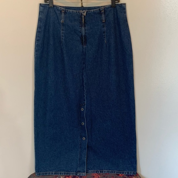 Vintage Northwest Blue Denim Midi Skirt - Picture 5 of 10